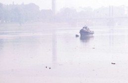 Misty tug on Thames